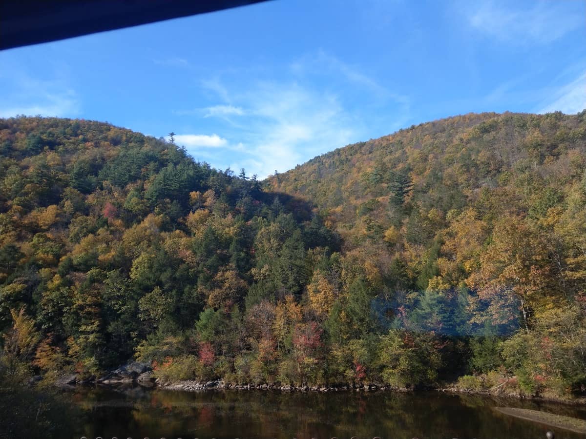 scenic view of fall foliage in Jim Thorpe, PA