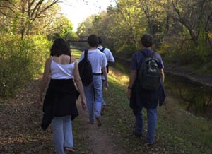 Barefoot Hikers Head Home