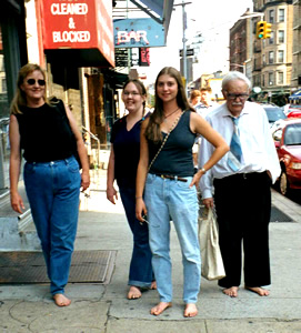 Barefoot group in NYC in Greenwich Village